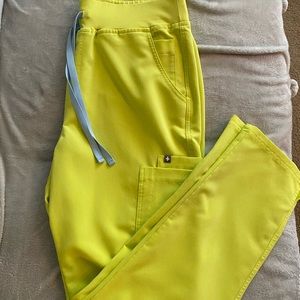 Figs High Waist Yola Scrub Pants L Tall Citrine